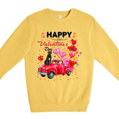 Cute Red Truck Cane Corso Valentines Day Costume Funny Gift Premium Crewneck Sweatshirt