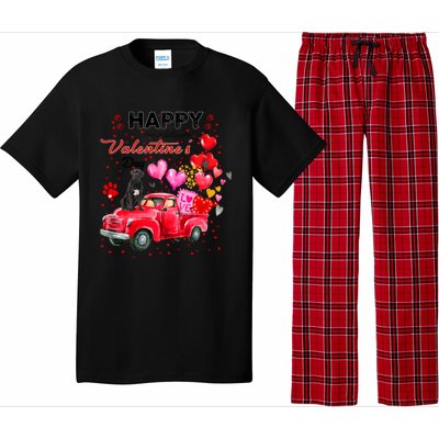 Cute Red Truck Cane Corso Valentines Day Costume Funny Gift Pajama Set