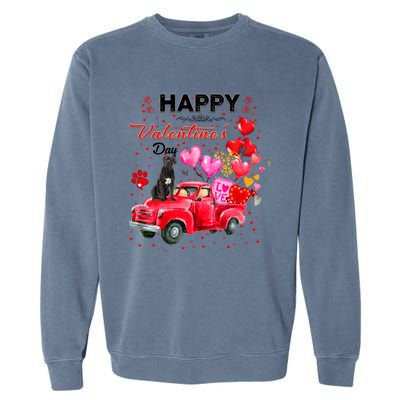 Cute Red Truck Cane Corso Valentines Day Costume Funny Gift Garment-Dyed Sweatshirt