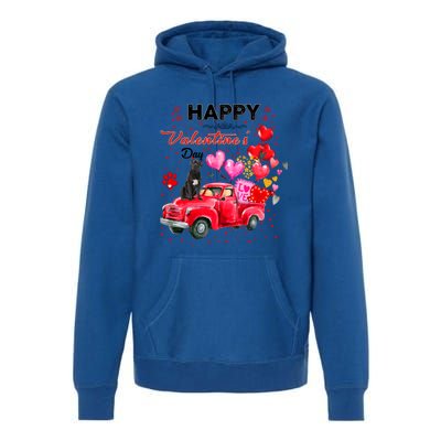 Cute Red Truck Cane Corso Valentines Day Costume Funny Gift Premium Hoodie