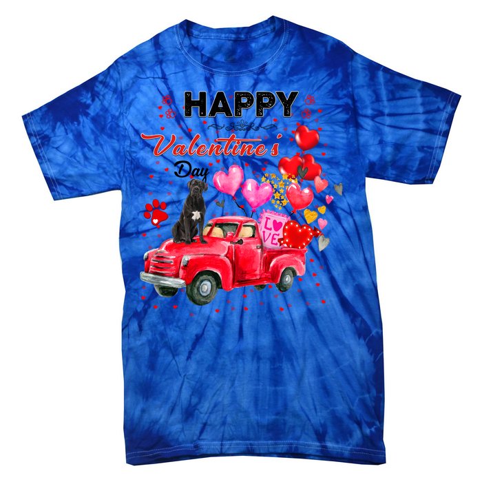 Cute Red Truck Cane Corso Valentines Day Costume Funny Gift Tie-Dye T-Shirt