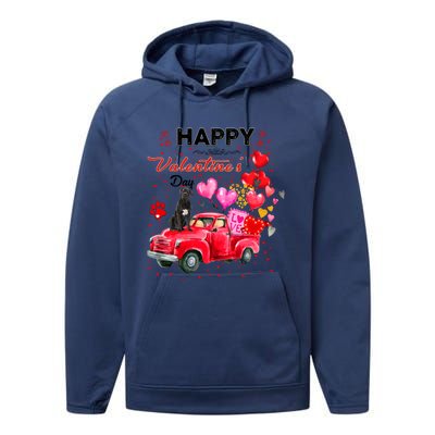 Cute Red Truck Cane Corso Valentines Day Costume Funny Gift Performance Fleece Hoodie