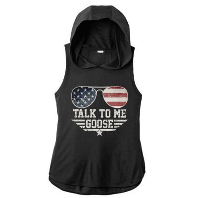 Cool Retro Talk To Me Goose Gift Ladies PosiCharge Tri-Blend Wicking Draft Hoodie Tank