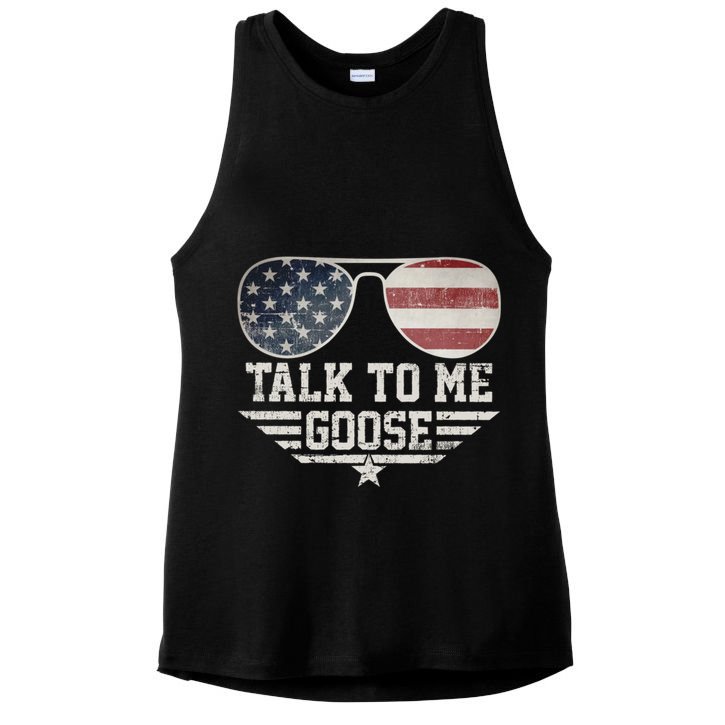Cool Retro Talk To Me Goose Gift Ladies PosiCharge Tri-Blend Wicking Tank