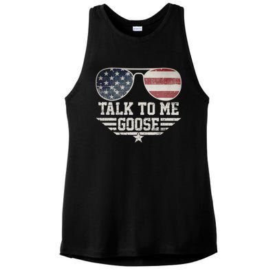 Cool Retro Talk To Me Goose Gift Ladies PosiCharge Tri-Blend Wicking Tank