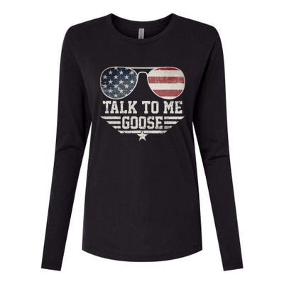 Cool Retro Talk To Me Goose Gift Womens Cotton Relaxed Long Sleeve T-Shirt