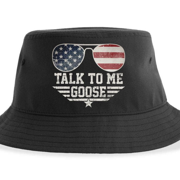 Cool Retro Talk To Me Goose Gift Sustainable Bucket Hat