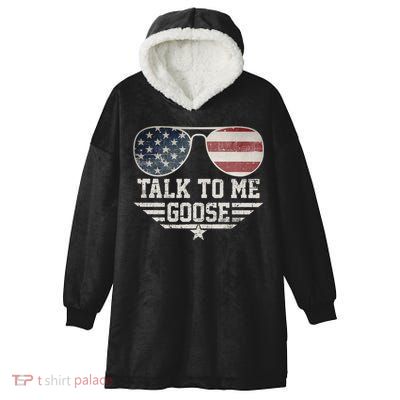 Cool Retro Talk To Me Goose Gift Hooded Wearable Blanket