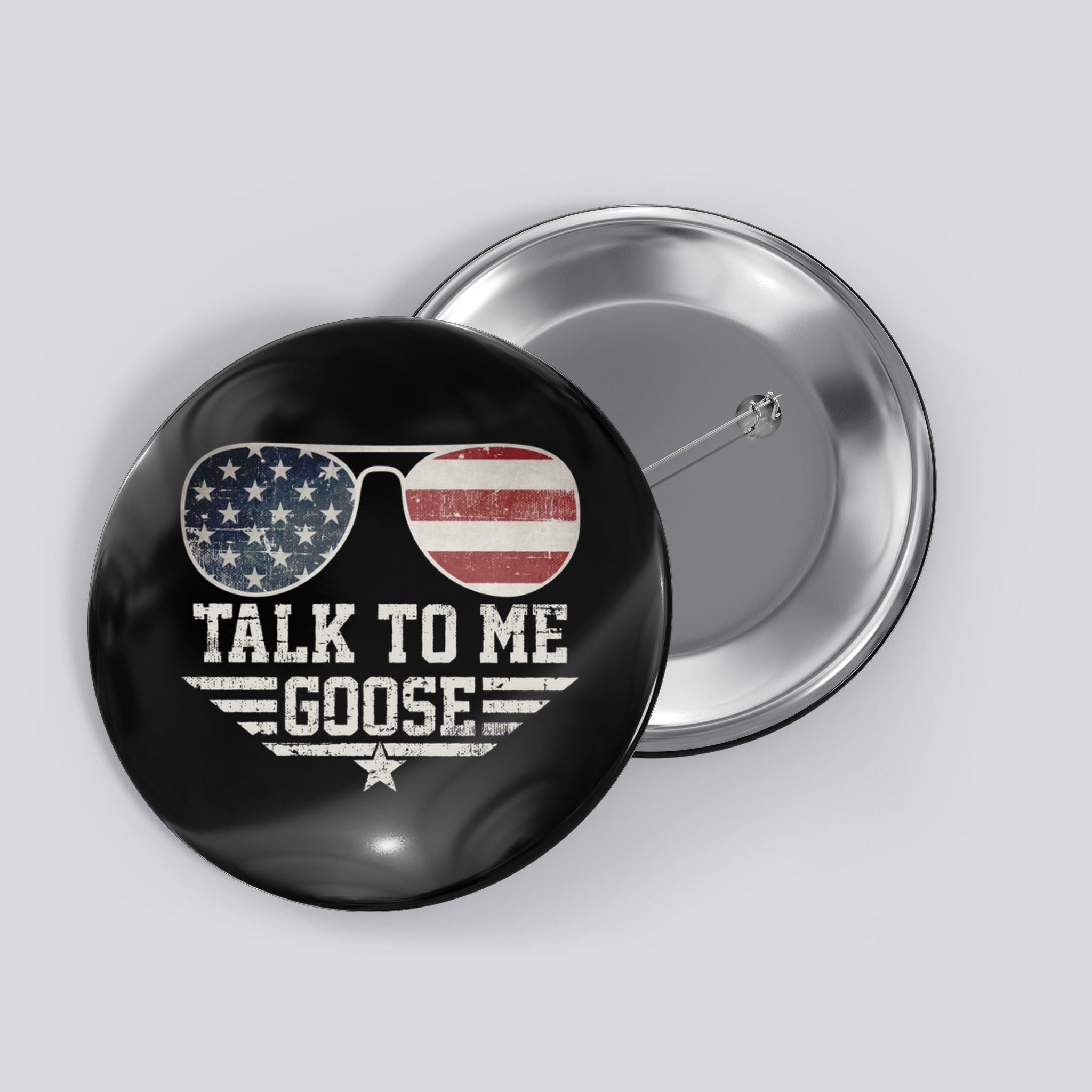 Cool Retro Talk To Me Goose Gift Button