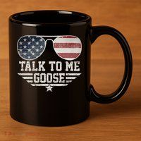 Cool Retro Talk To Me Goose Gift 11oz C Handle Ceramic Mug