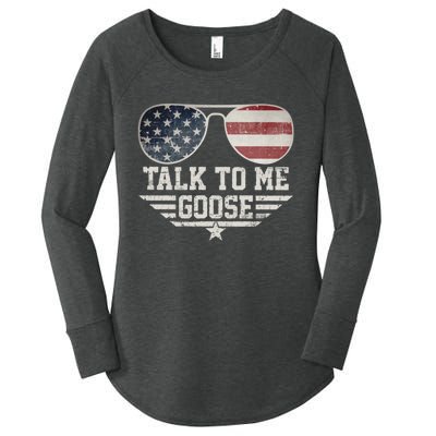 Cool Retro Talk To Me Goose Gift Women's Perfect Tri Tunic Long Sleeve Shirt