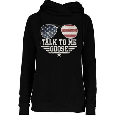 Cool Retro Talk To Me Goose Gift Womens Funnel Neck Pullover Hood