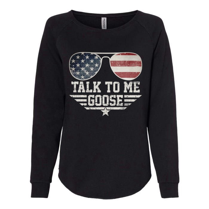 Cool Retro Talk To Me Goose Gift Womens California Wash Sweatshirt