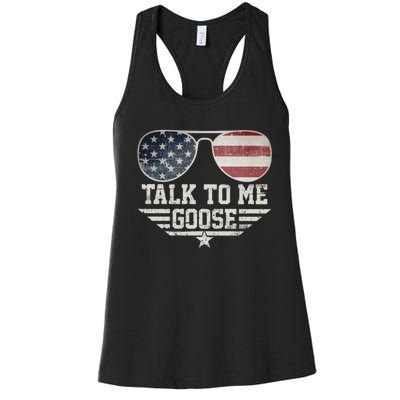 Cool Retro Talk To Me Goose Gift Women's Racerback Tank