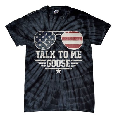 Cool Retro Talk To Me Goose Gift Tie-Dye T-Shirt