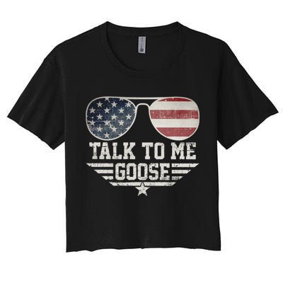 Cool Retro Talk To Me Goose Gift Crop Top