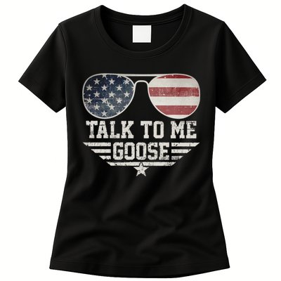 Cool Retro Talk To Me Goose Gift Womens T-Shirt