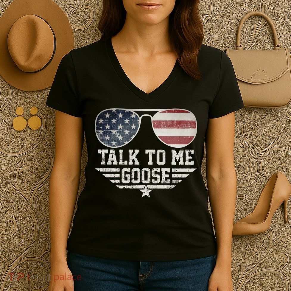 Cool Retro Talk To Me Goose Gift Women's V-Neck T-Shirt