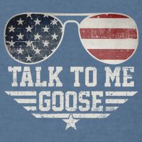 Cool Retro Talk To Me Goose Gift Garment-Dyed Sweatshirt