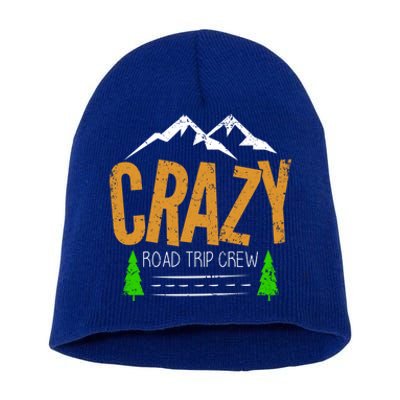 Crazy Road Trip Crew Vacation Travel Gift Short Acrylic Beanie