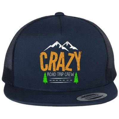 Crazy Road Trip Crew Vacation Travel Gift Flat Bill Trucker Hat