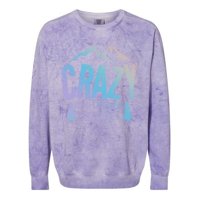 Crazy Road Trip Crew Vacation Travel Gift Colorblast Crewneck Sweatshirt