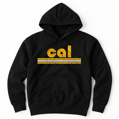 Cal Retro Three Stripe Vintage California Throwback Hoodie