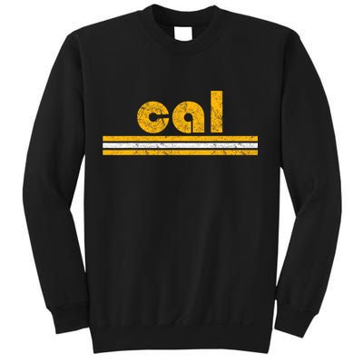 Cal Retro Three Stripe Vintage California Throwback Sweatshirt