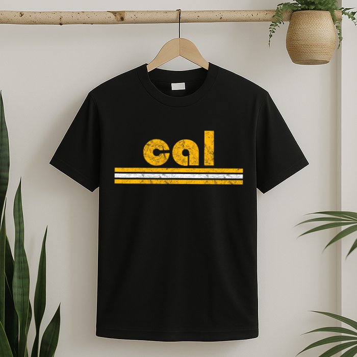 Cal Retro Three Stripe Vintage California Throwback T-Shirt