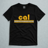 Cal Retro Three Stripe Vintage California Throwback T-Shirt