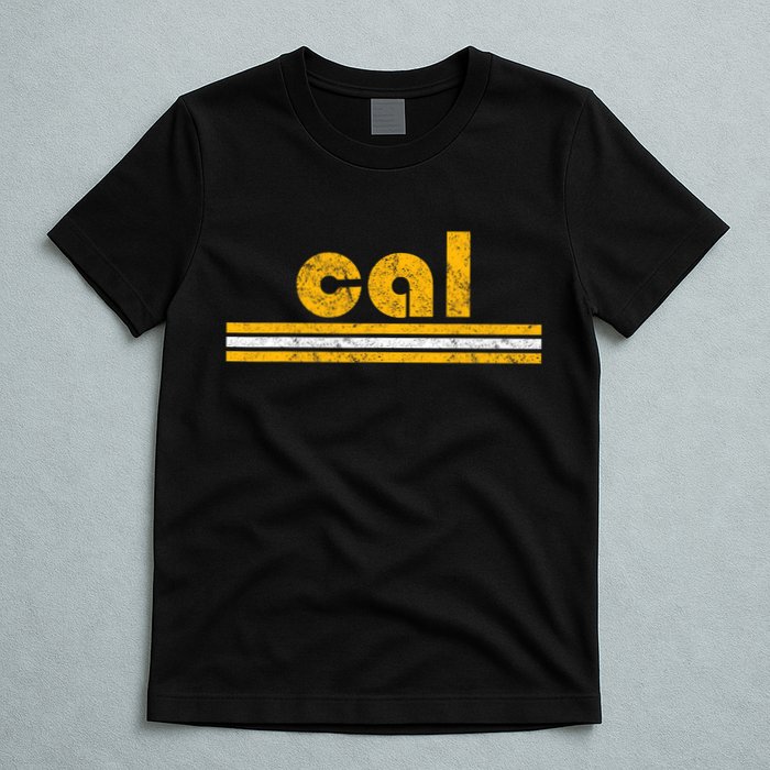 Cal Retro Three Stripe Vintage California Throwback T-Shirt