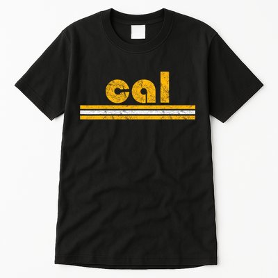Cal Retro Three Stripe Vintage California Throwback Tall T-Shirt