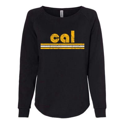 Cal Retro Three Stripe Vintage California Throwback Womens California Wash Sweatshirt