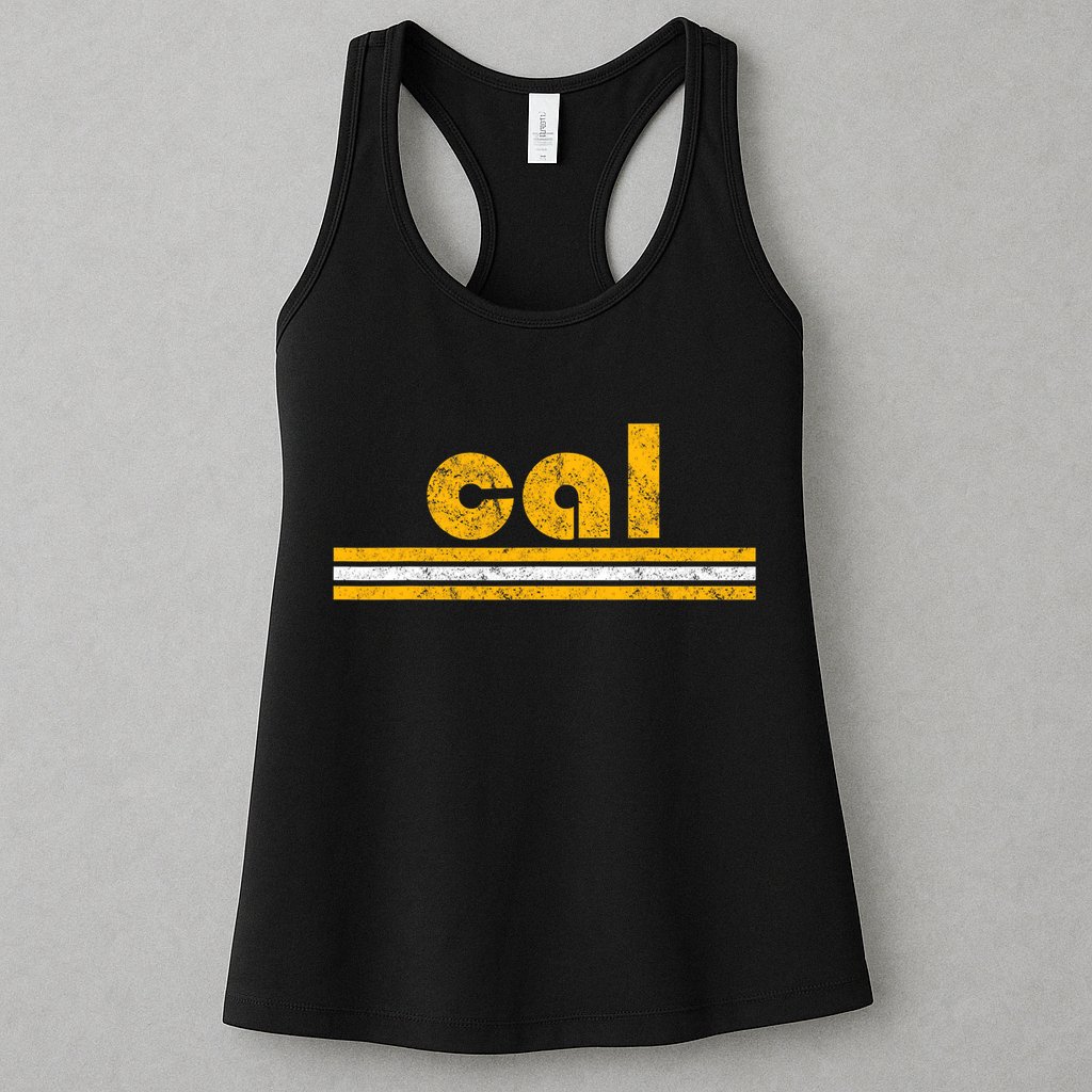 Cal Retro Three Stripe Vintage California Throwback Womens Tank Top