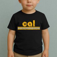 Cal Retro Three Stripe Vintage California Throwback Toddler T-Shirt