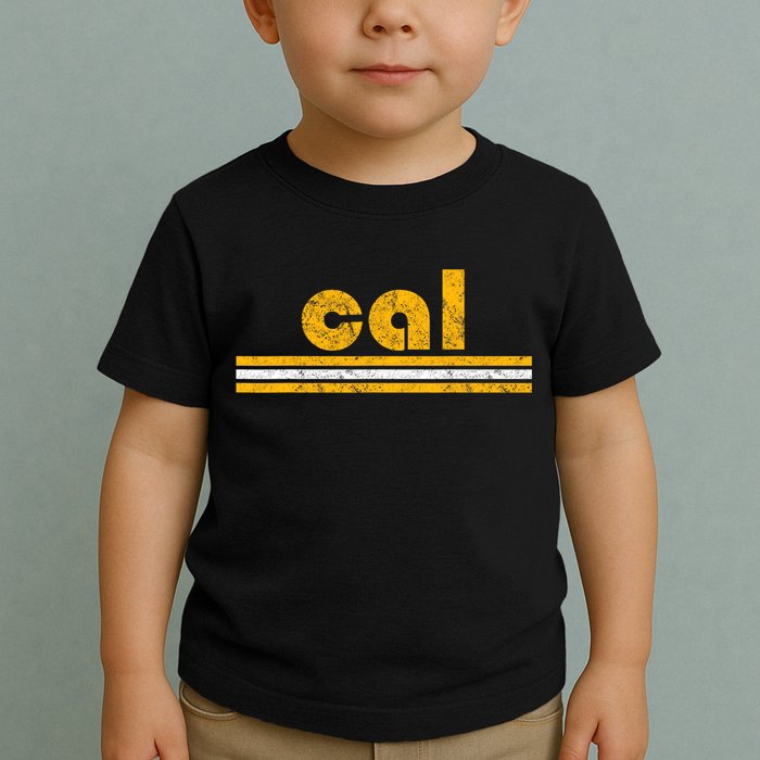 Cal Retro Three Stripe Vintage California Throwback Toddler T-Shirt