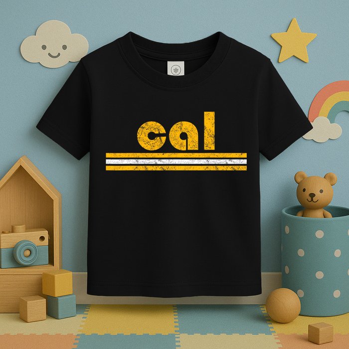 Cal Retro Three Stripe Vintage California Throwback Toddler T-Shirt