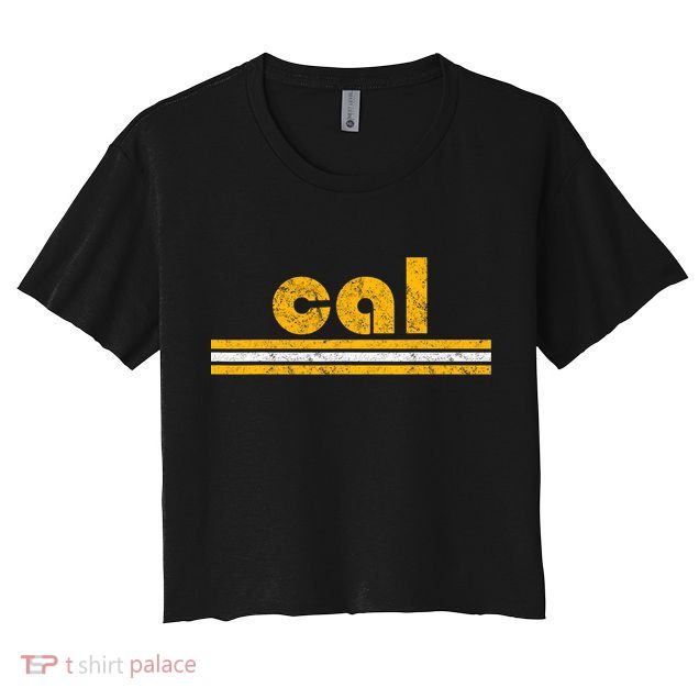 Cal Retro Three Stripe Vintage California Throwback Crop Top