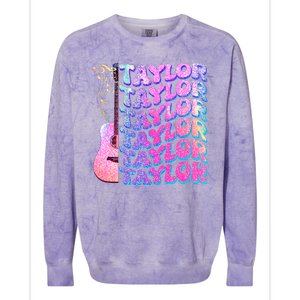 Cute Retro Taylor Music Fan Lover Colorblast Crewneck Sweatshirt