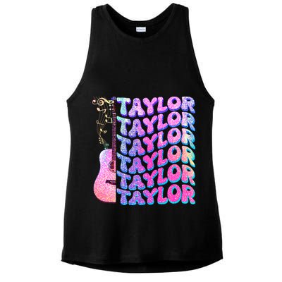 Cute Retro Taylor Music Fan Lover Ladies PosiCharge Tri-Blend Wicking Tank