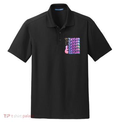 Cute Retro Taylor Music Fan Lover Dry Zone Grid Polo