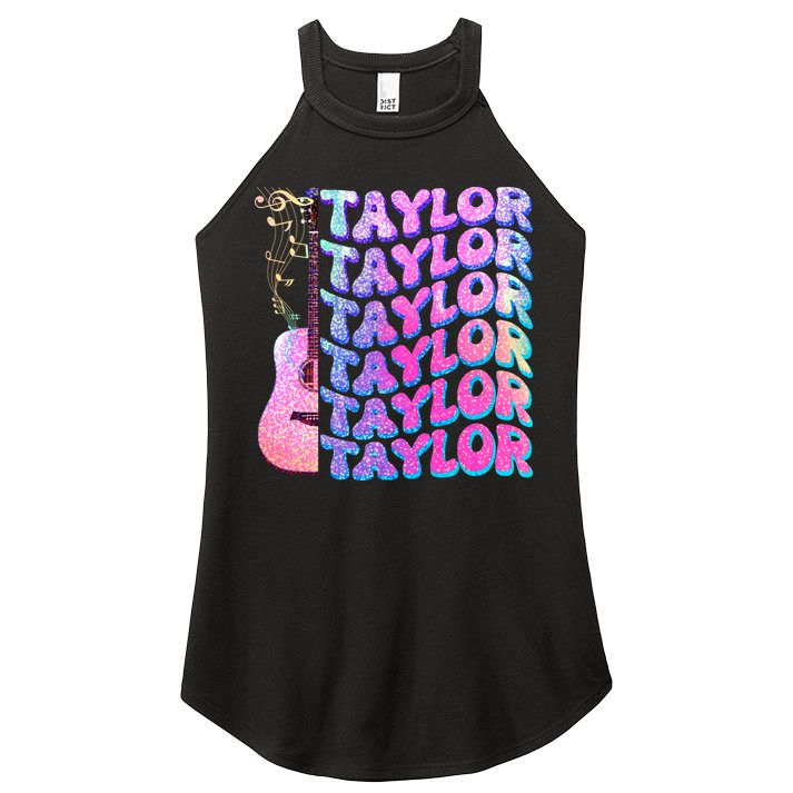 Cute Retro Taylor Music Fan Lover Women's Perfect Tri Rocker Tank