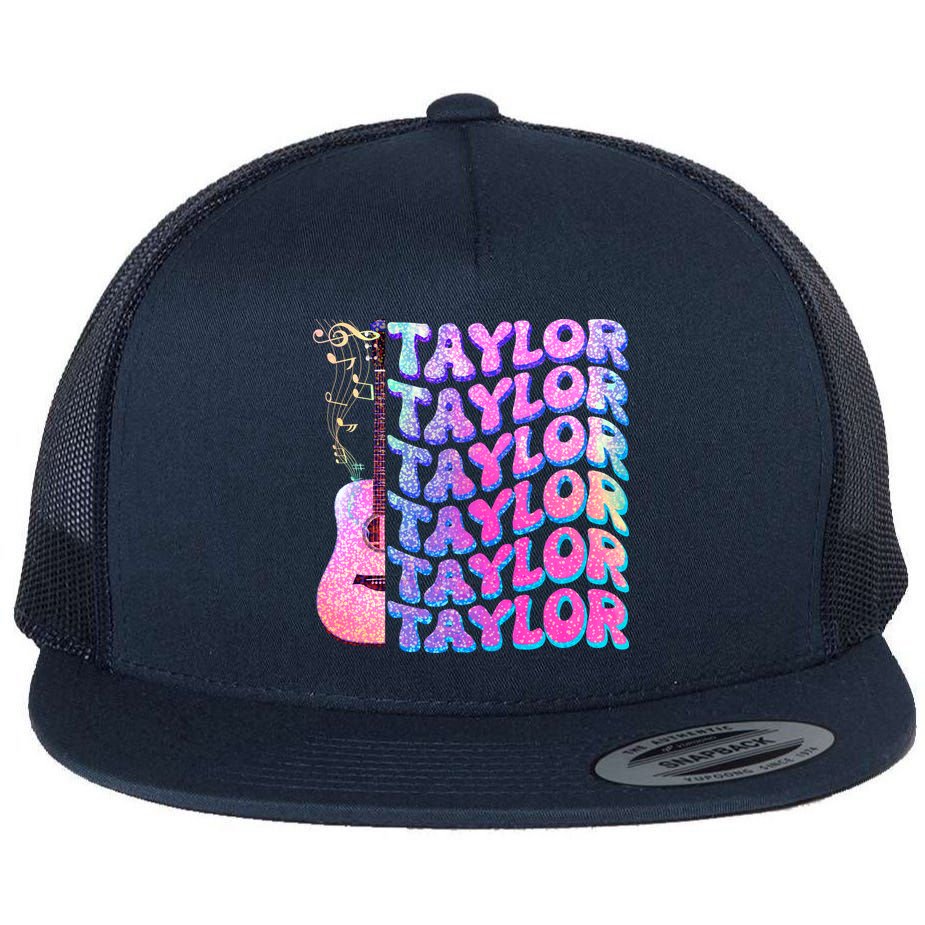 Cute Retro Taylor Music Fan Lover Flat Bill Trucker Hat