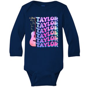 Cute Retro Taylor Music Fan Lover Baby Long Sleeve Bodysuit