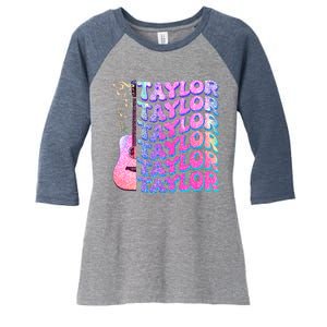 Cute Retro Taylor Music Fan Lover Women's Tri-Blend 3/4-Sleeve Raglan Shirt