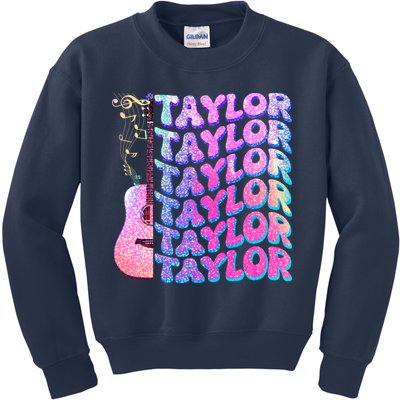 Cute Retro Taylor Music Fan Lover Kids Sweatshirt