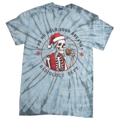 Christmas Radiology Tech Skeleton Xray Tech Ct Mri Women Tie-Dye T-Shirt