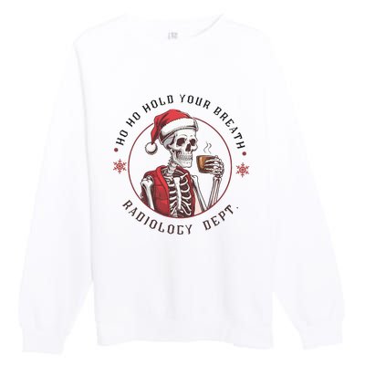 Christmas Radiology Tech Skeleton Xray Tech Ct Mri Women Premium Crewneck Sweatshirt