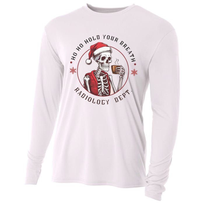 Christmas Radiology Tech Skeleton Xray Tech Ct Mri Women Cooling Performance Long Sleeve Crew