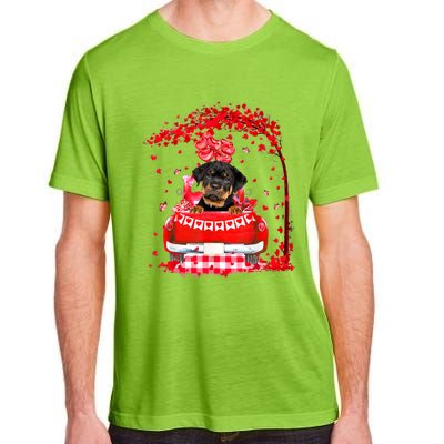 Cute Red Truck Rottweiler Valentines Day Costume Boy Girl Adult ChromaSoft Performance T-Shirt